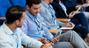 Rect business executives participating business meeting